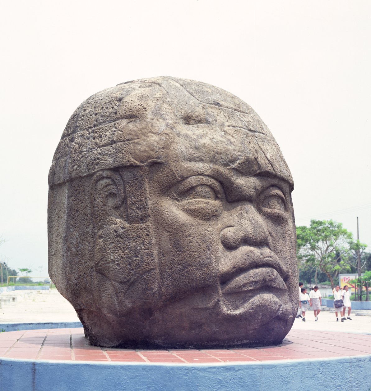 Colossal Head från San Lorenzo, Veracruz, Mexiko, förklassisk (basalt) av Olmec