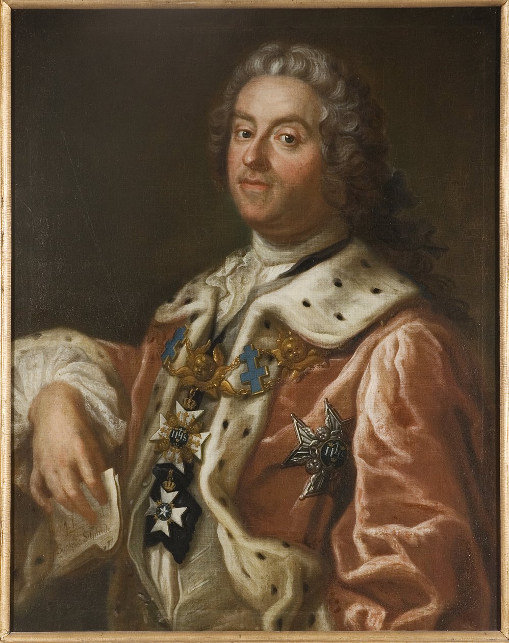 Comyte Charles Gustave de Tessin - Porträtt av Carl Gustaf Tessin (1695-1770), av Arenius, Olof (1700-1766). Olja på duk av Olof Arenius