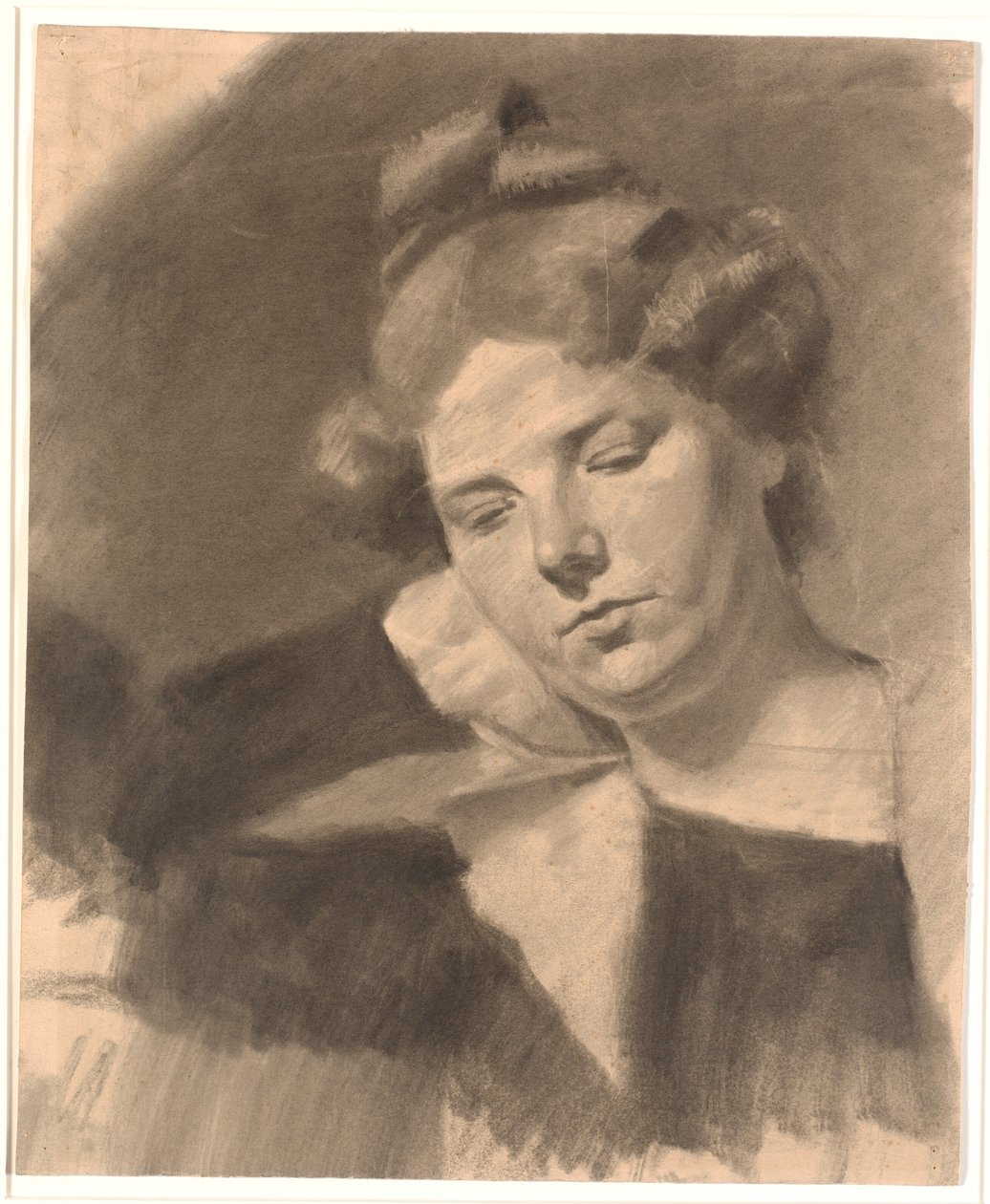 Porträtt av Kathrine (Ketty) Mathilde Antonia Nielsen, född Rask. (f. 1878, m.m. skulptören Kai Nielsen i sitt första äktenskap.) av Oluf Hartmann