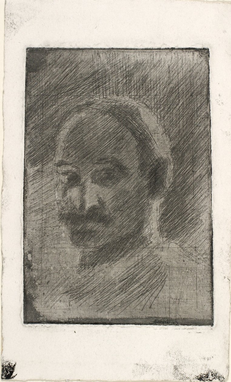 Porträtt av målaren Henrik Schouboe av Oluf Hartmann