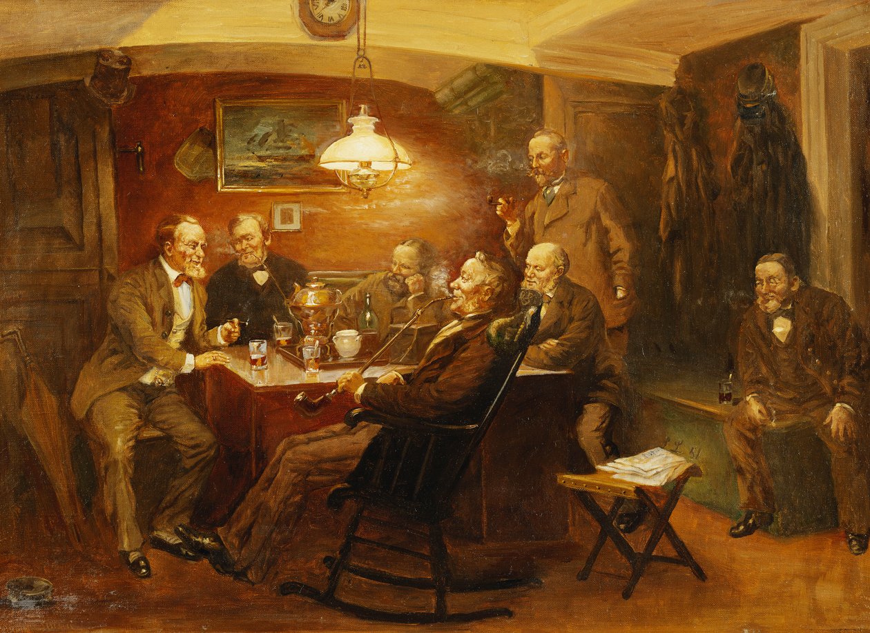 The Good Story (olja på duk) av Oluf Simony Jensen
