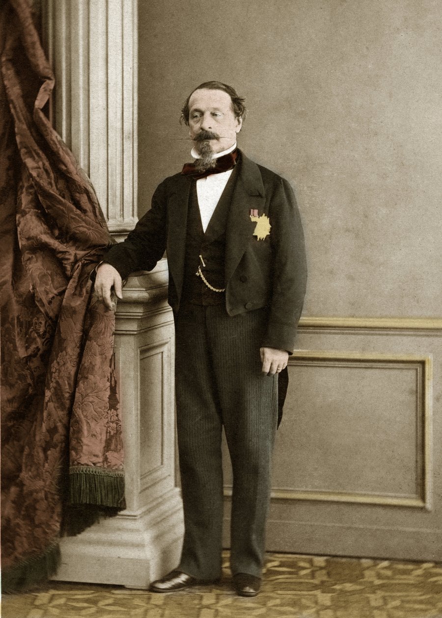 Porträtt av Napoleon III av Olympe Aguado de las Marismas (1827-1894) - senare färgsättning av Olympe Aguado