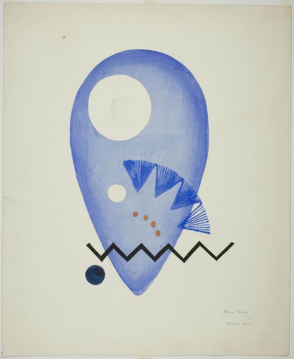 Blue Flower (Blå blomma) av Onchi Kôshirô