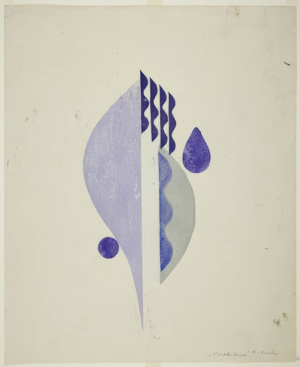 Lila blomma av Onchi Kôshirô