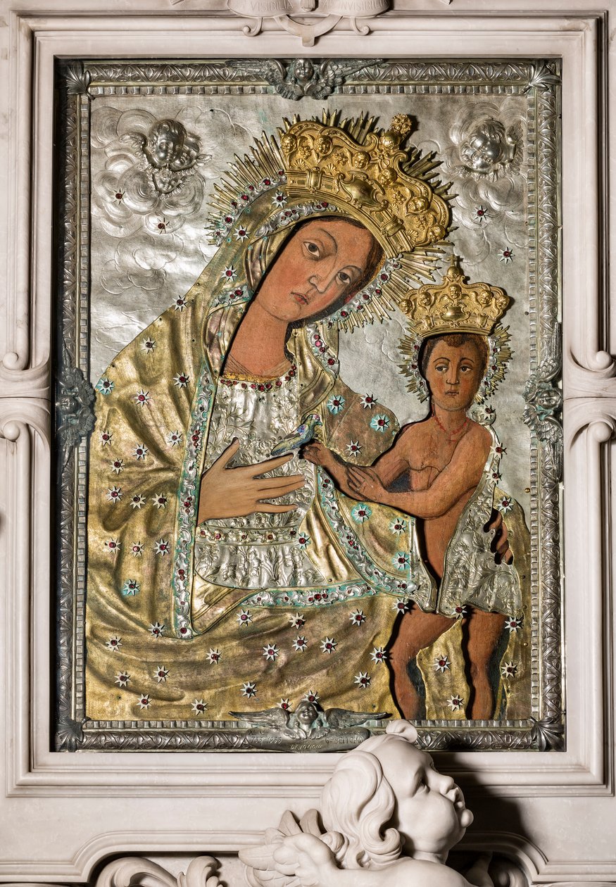 Madonna Odegitria - Ikon med Riza av Onofrio Palvisino da Monopoli