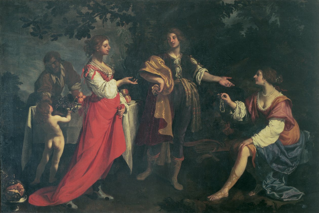 Angelica och moren, Medoro, 1634 av Orazio Fidani