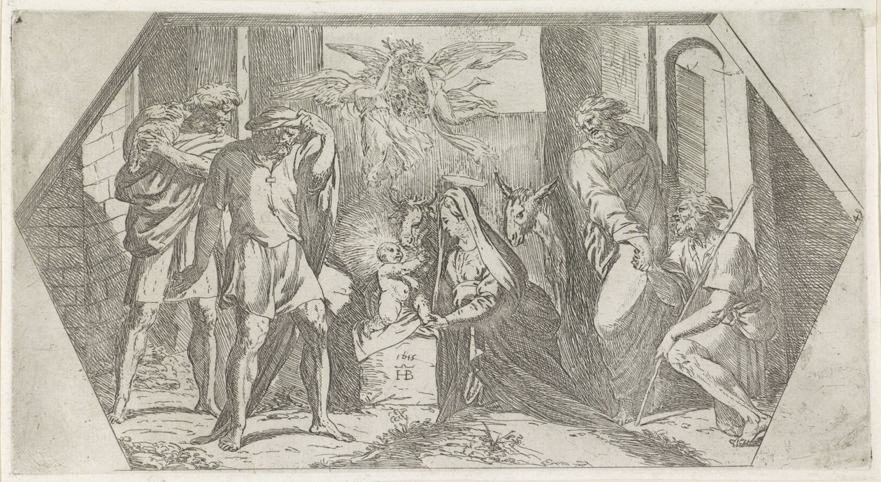 Tillbedjan av herdarna Målningar i Raphaels Loggia (serietitel) av Orazio Borgianni