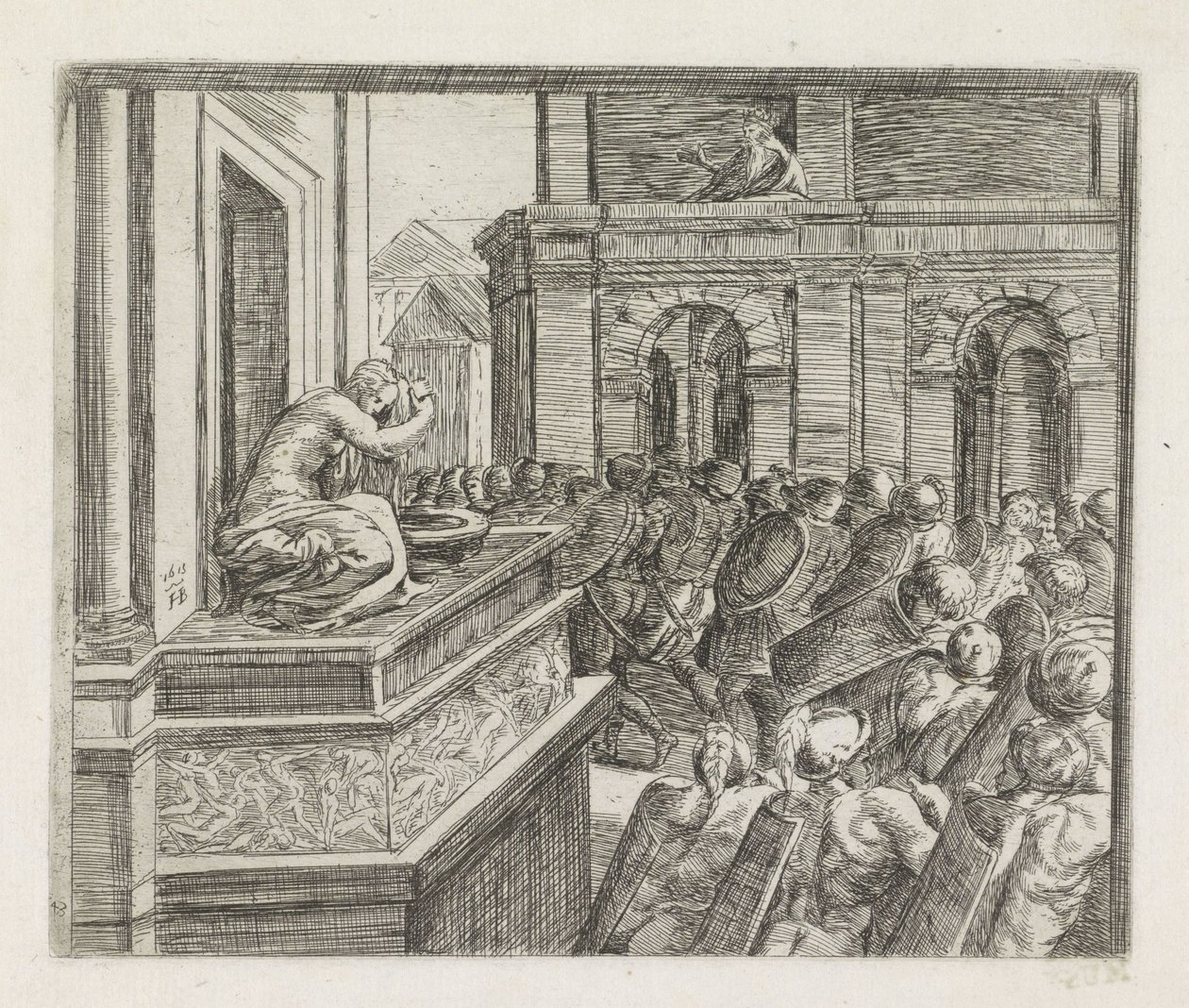 David spejar Batseba Målningar i Raphaels Loggia (serietitel) av Orazio Borgianni