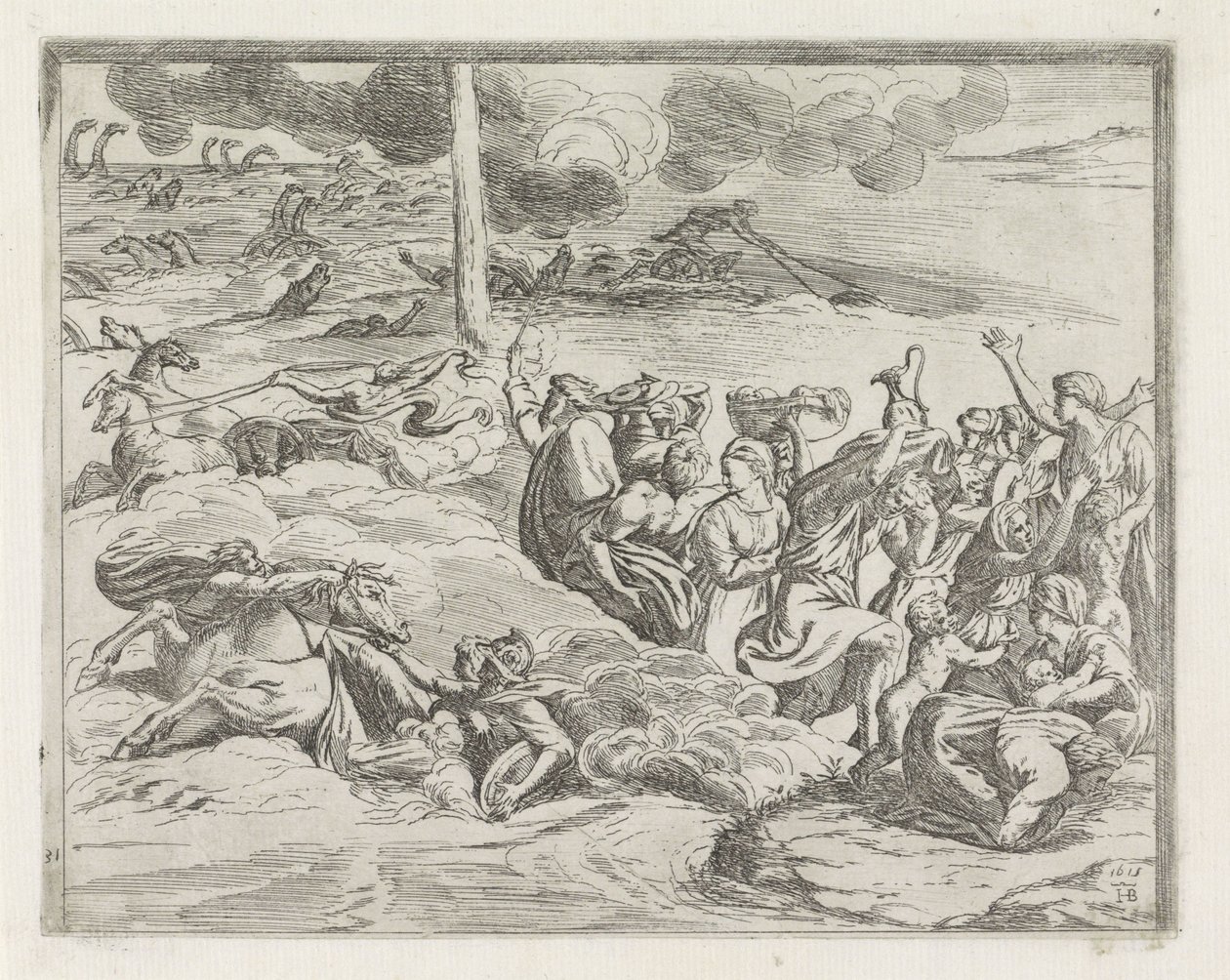 Passage genom Röda havet Målningar i Raphaels Loggia (serietitel) av Orazio Borgianni