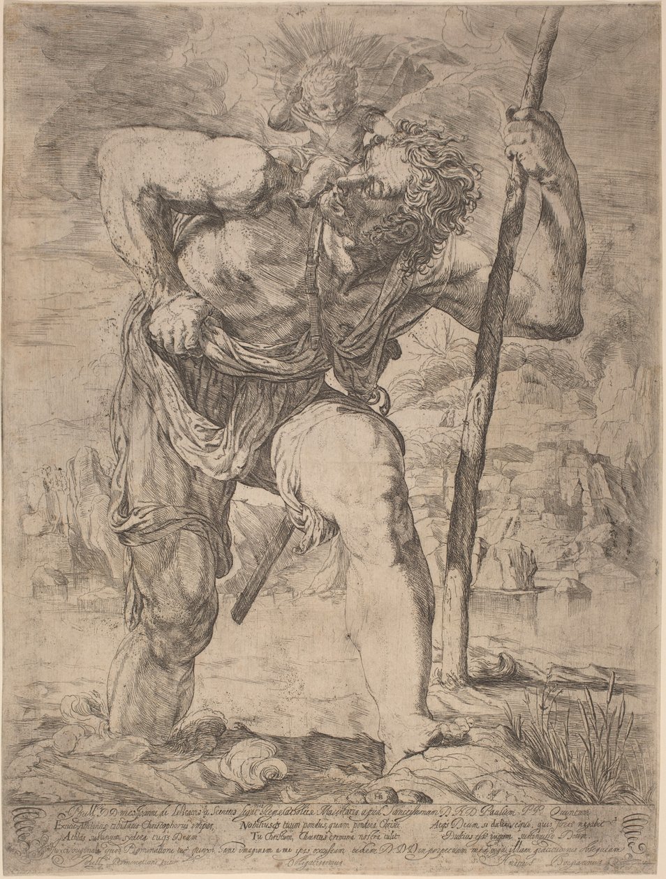 Sankt Christopher av Orazio Borgianni