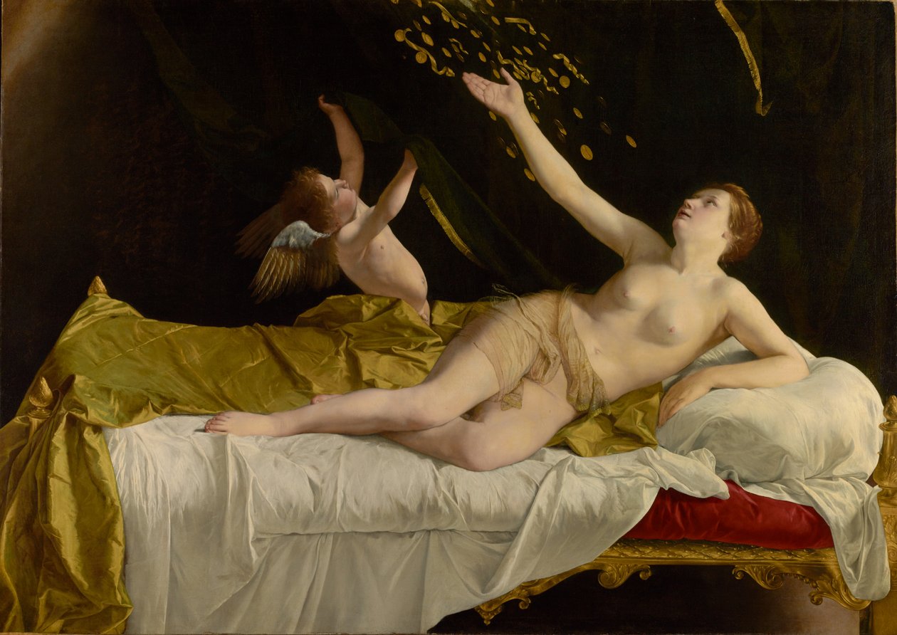 Danaë och guldregnet av Orazio Gentileschi