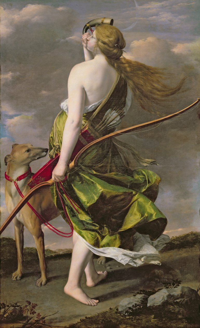 Jägaren Diana, ca 1624-25 av Orazio Gentileschi