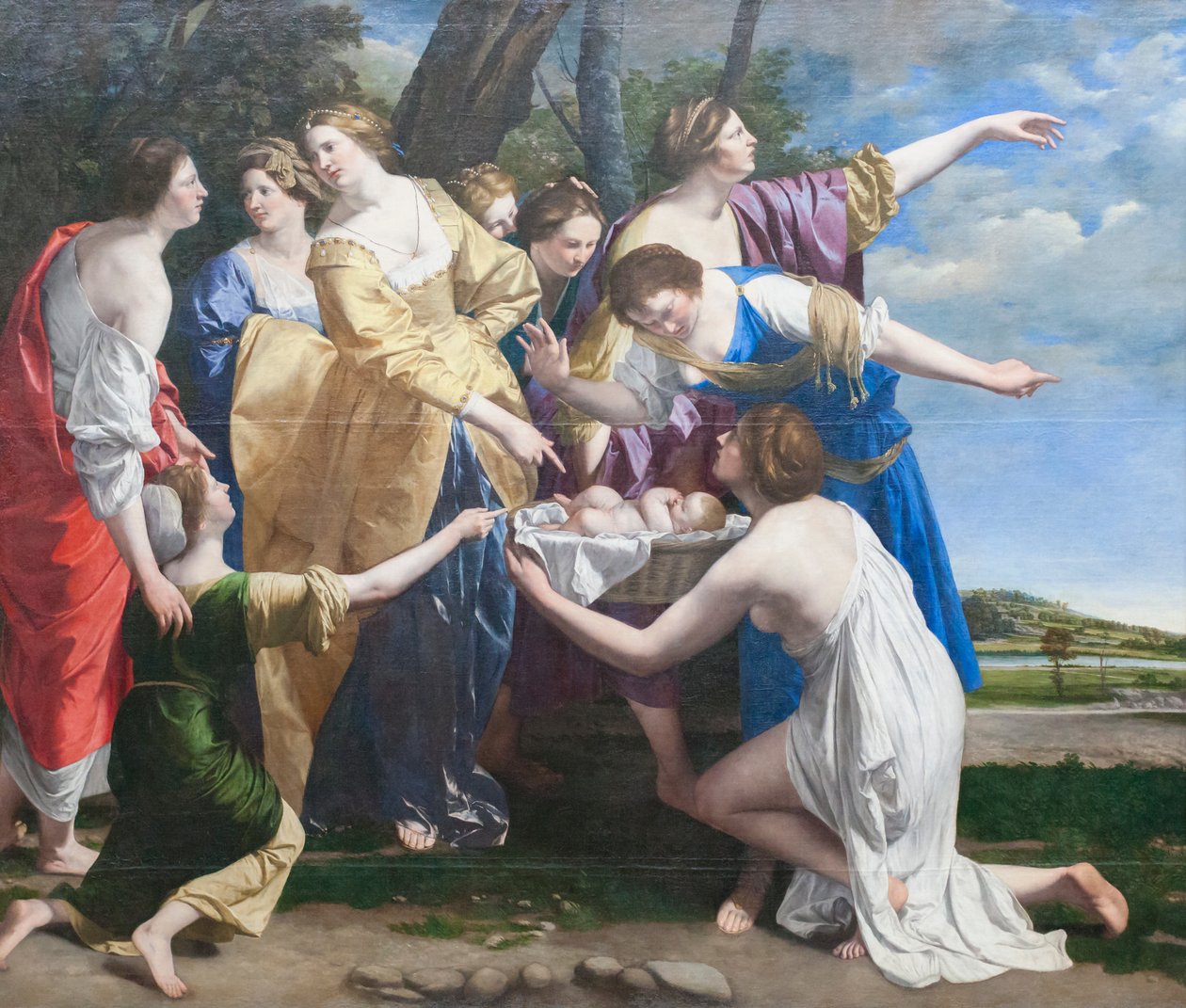The Finding of Moses, tidigt 1630-tal (olja på duk) av Orazio Gentileschi