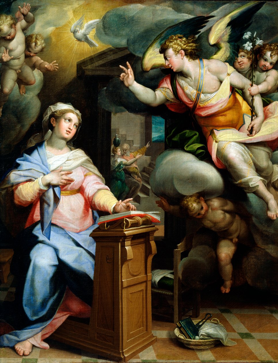 Bebådelsen, 1560-talet av Orazio Samacchini