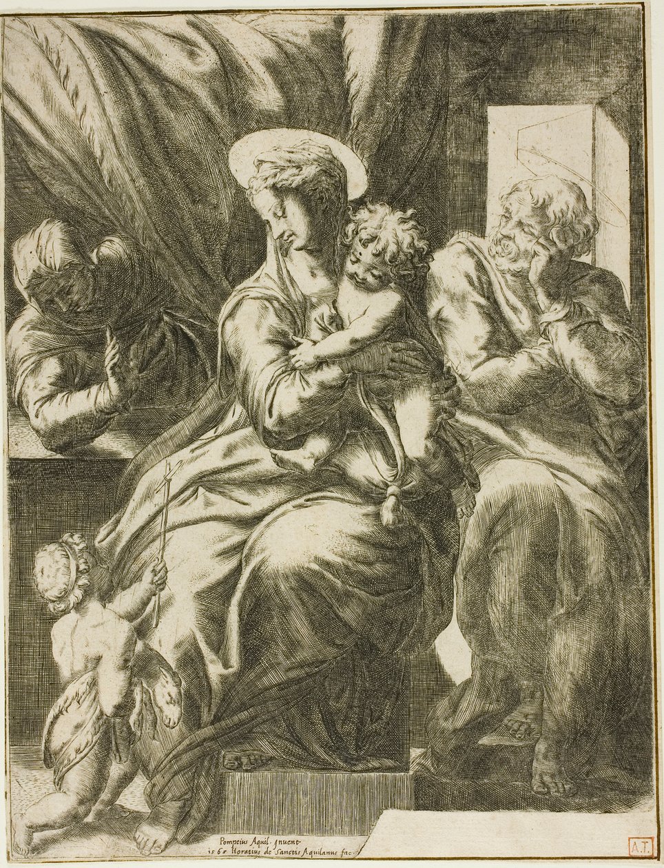 Den heliga familjen av Orazio de Santis