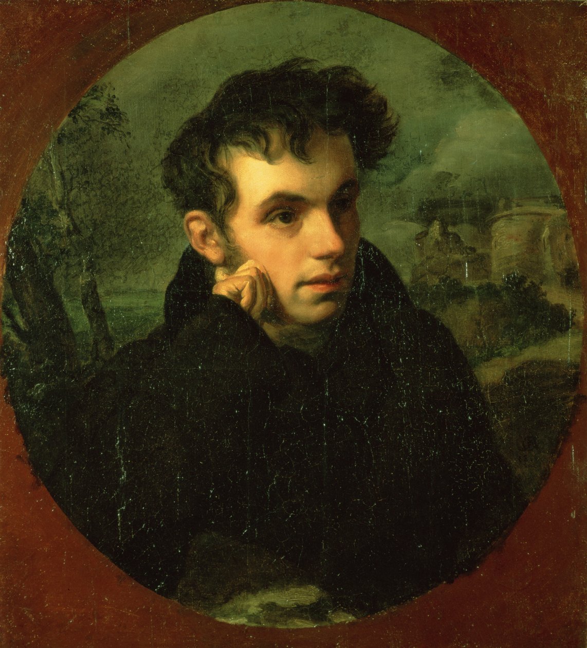 Porträtt av Vassilij Zjukovskij, 1816 av Orest Adamovich Kiprensky