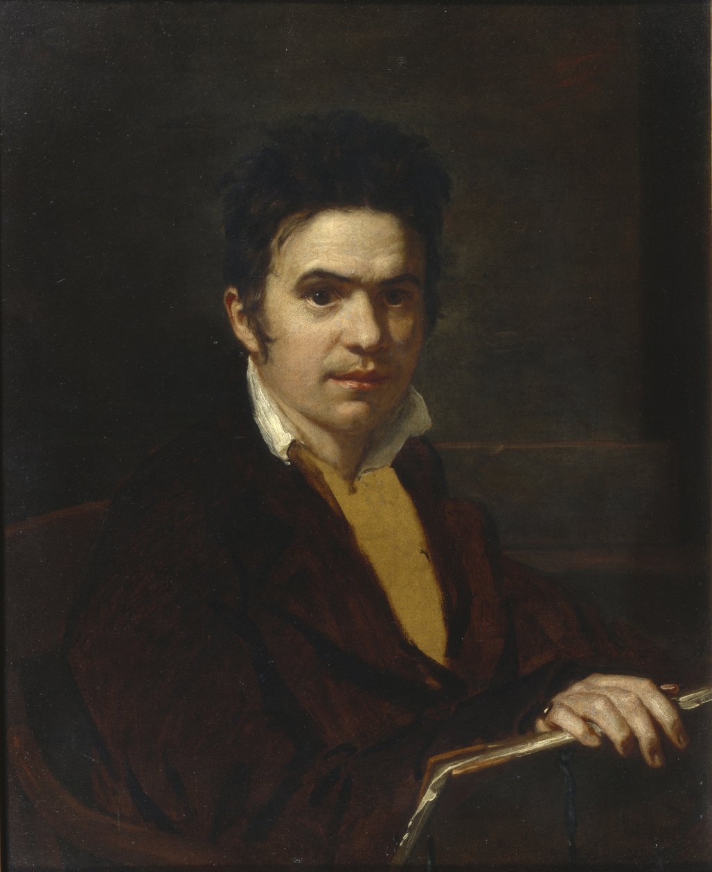 Porträtt av Alexander Khristoforovitj Vostokov 1781-1864, före 1816 av Orest Adamovich Kiprensky