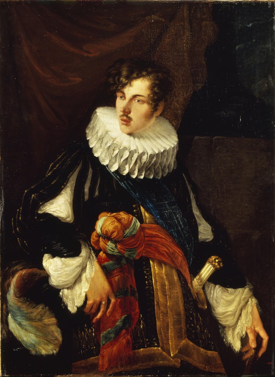 Porträtt av greve Vasily Alekseevich Perovsky 1794-1857 i spansk dräkt från 1600-talet, 1809 av Orest Adamovich Kiprensky