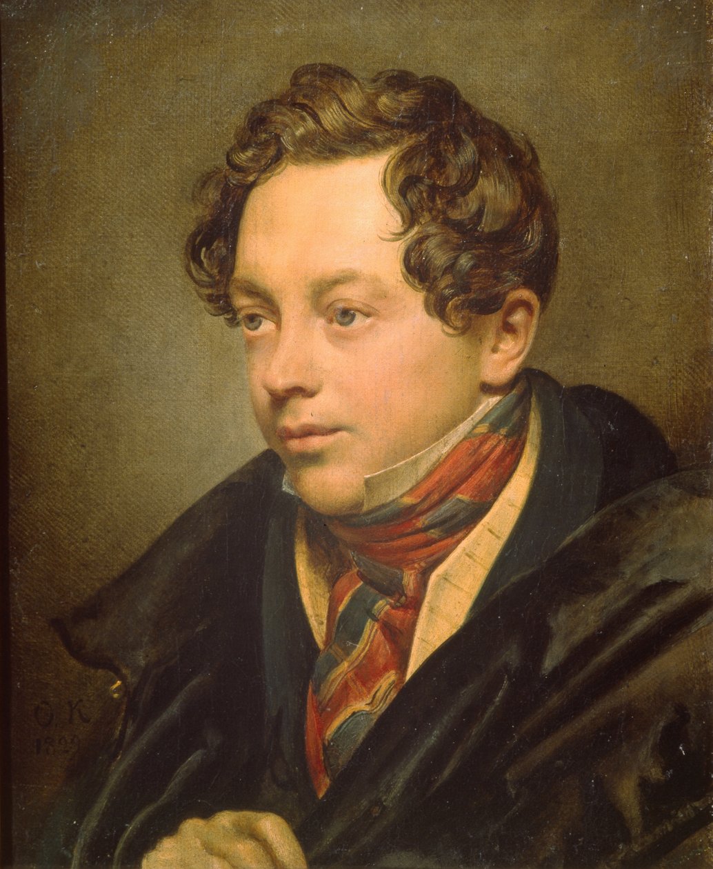 Porträtt av konstnären Pyotr Basin 1794-1881, 1829 av Orest Adamovich Kiprensky