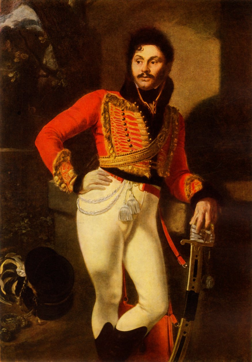 Porträtt av Evgraf Vladimirovich Davydov, 1822, 1965. av Orest Adamovich Kiprensky