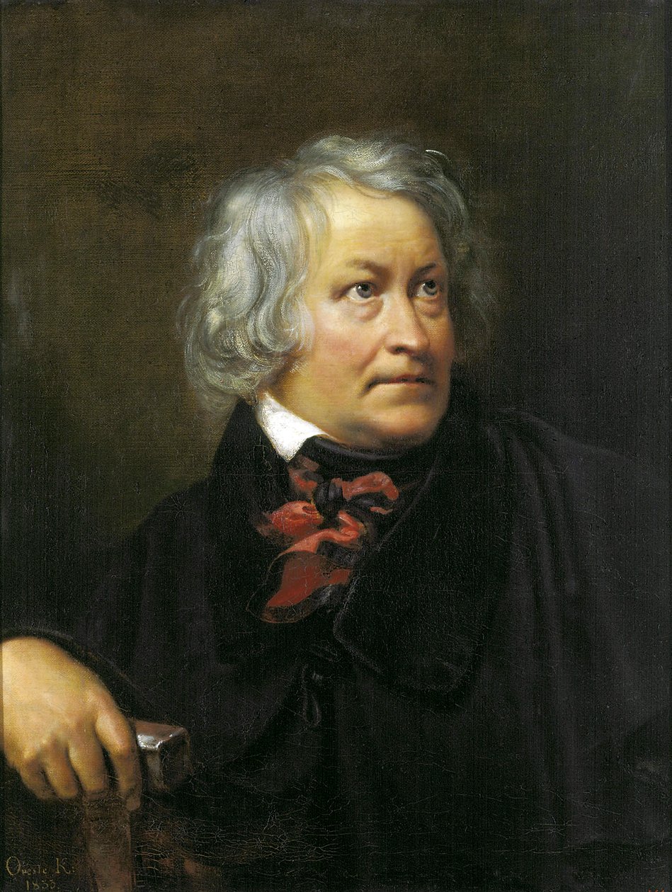 Porträtt av skulptören Bertel Thorvaldsen, 1833. av Orest Adamovich Kiprensky