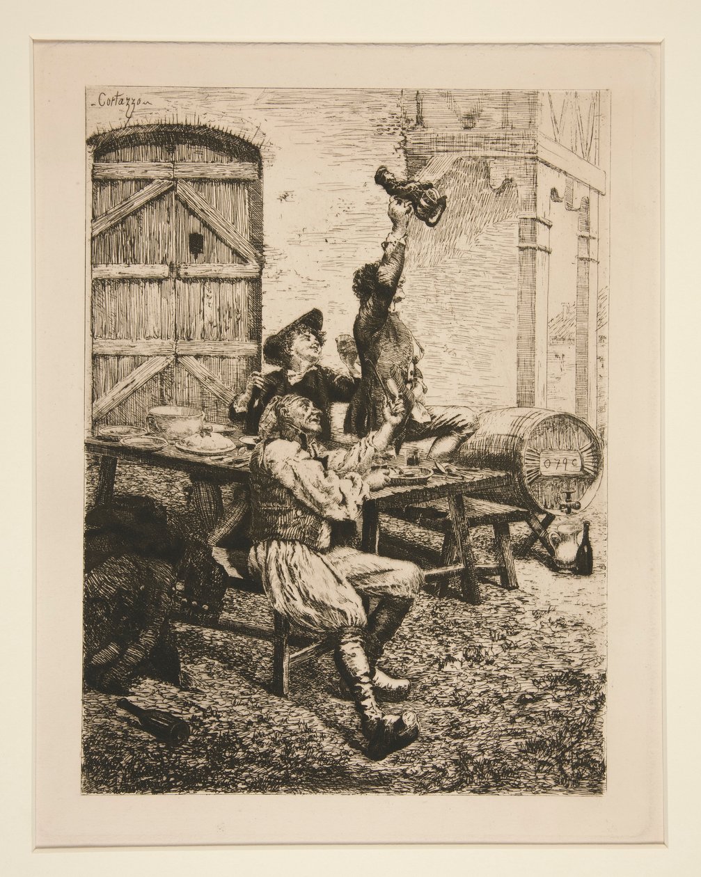 Countryscen: The Drinkers av Oreste Cortazzo