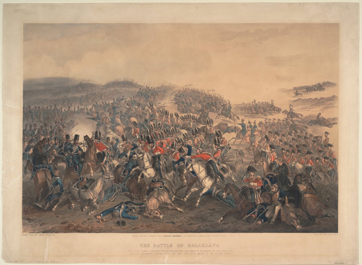 Slaget vid Balaclava den 25 oktober 1854, 1855 av Orlando Norie