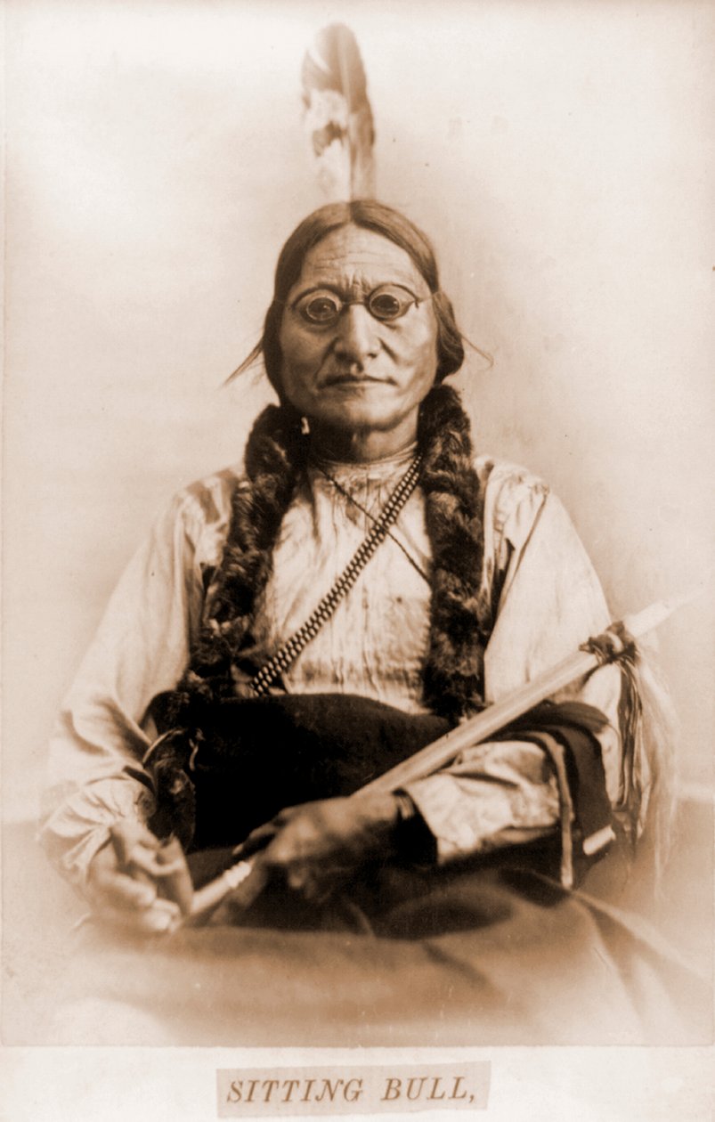 Porträtt av Sitting Bull med Calumet av Orlando Scott Goff