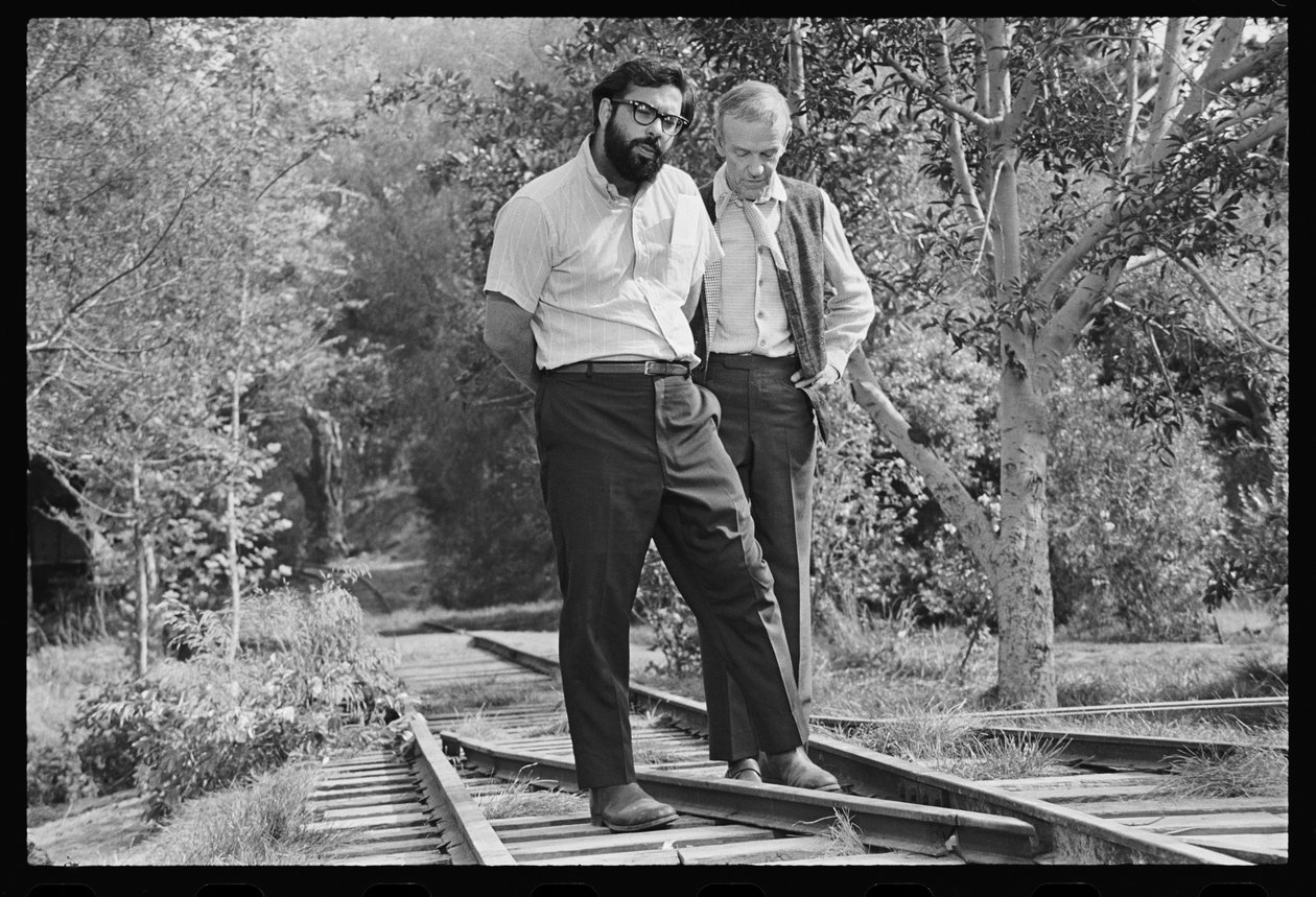 Francis Ford Coppola och Fred Astaire på uppsättningen av "Finian