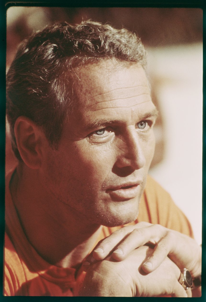 Paul Newman på uppsättningen av "The Towering Inferno" av Orlando Suero