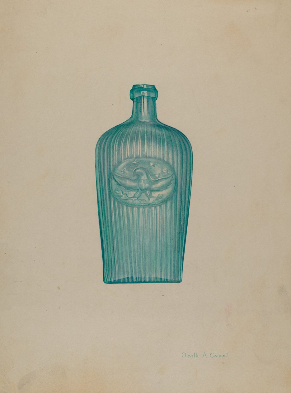 Glasflaska av Orville A. Carroll