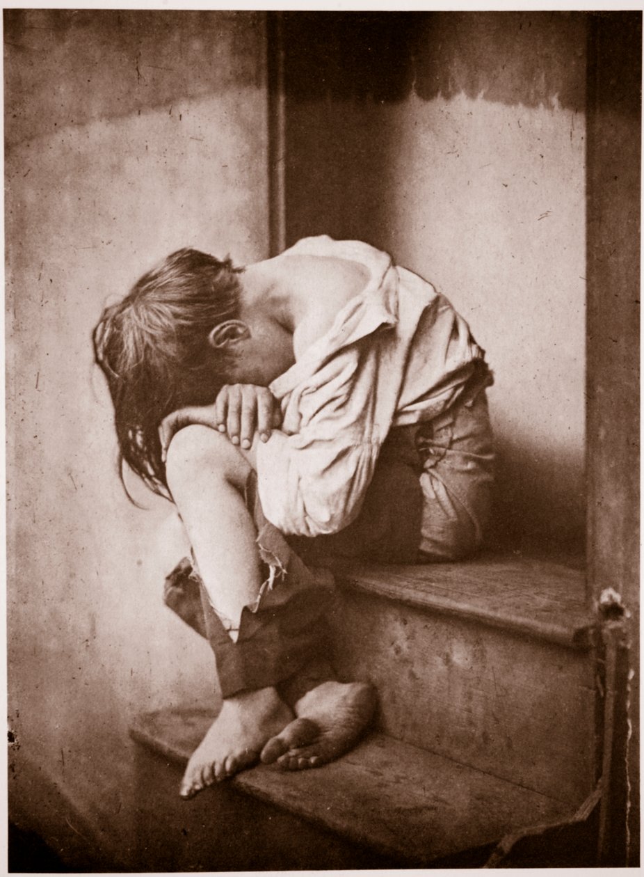 En utekväll, hemlös, ca 1857 (fotogravyr) av Oscar Gustav Rejlander