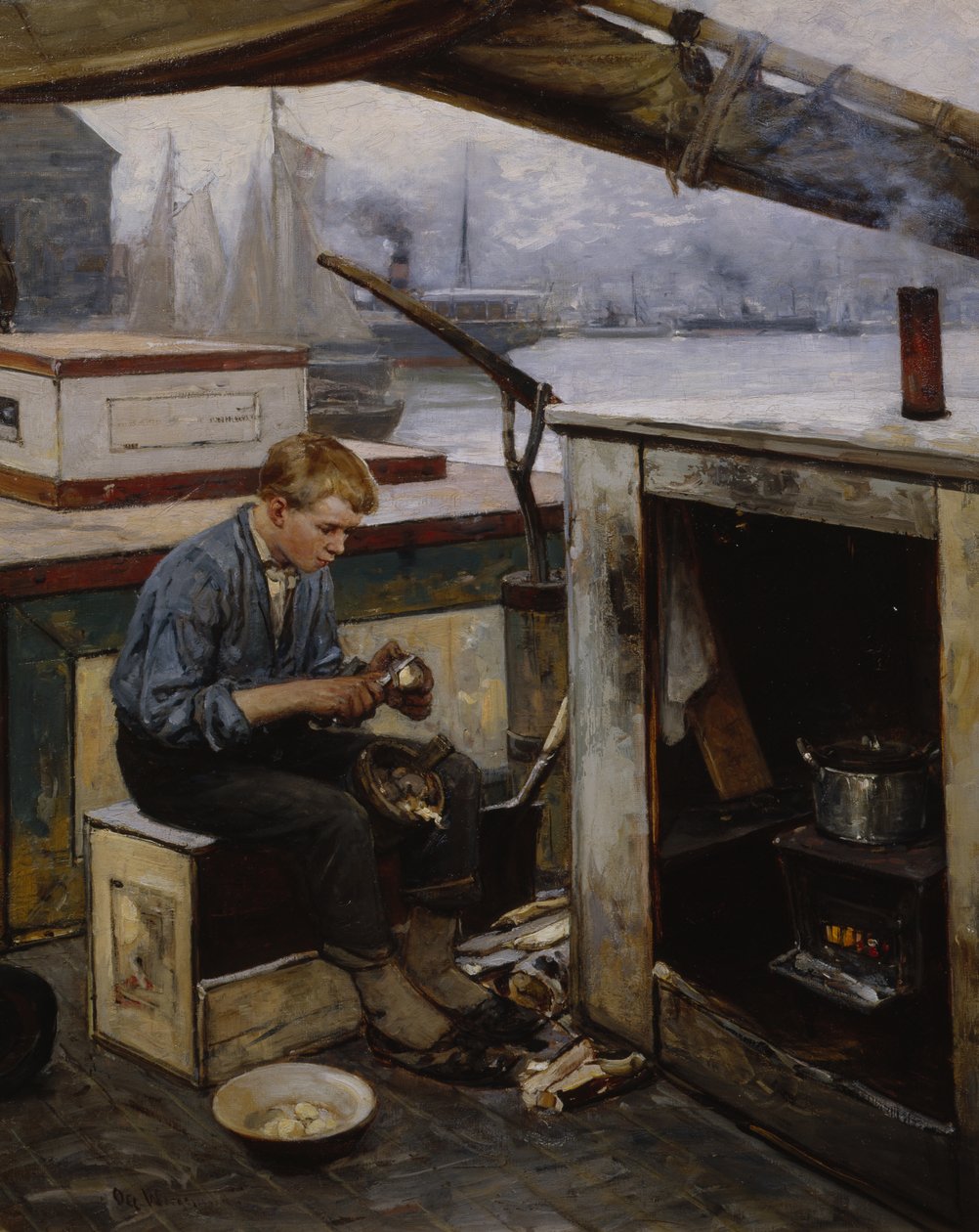 Pojke från Førstereis (olja på duk) av Oscar Arnold Wergeland