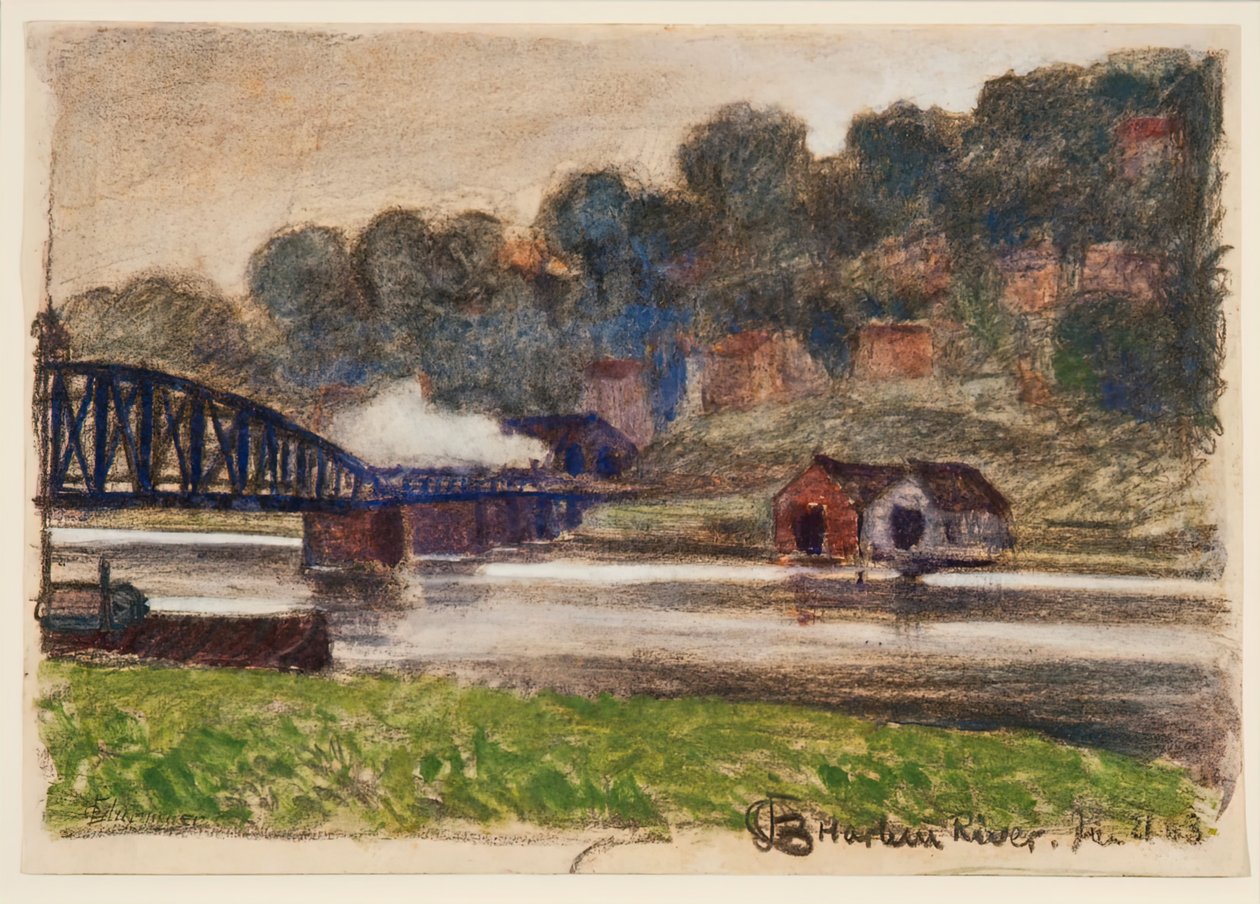 Harlem River, 21 JANUARI 1903. av Oscar Bluemner