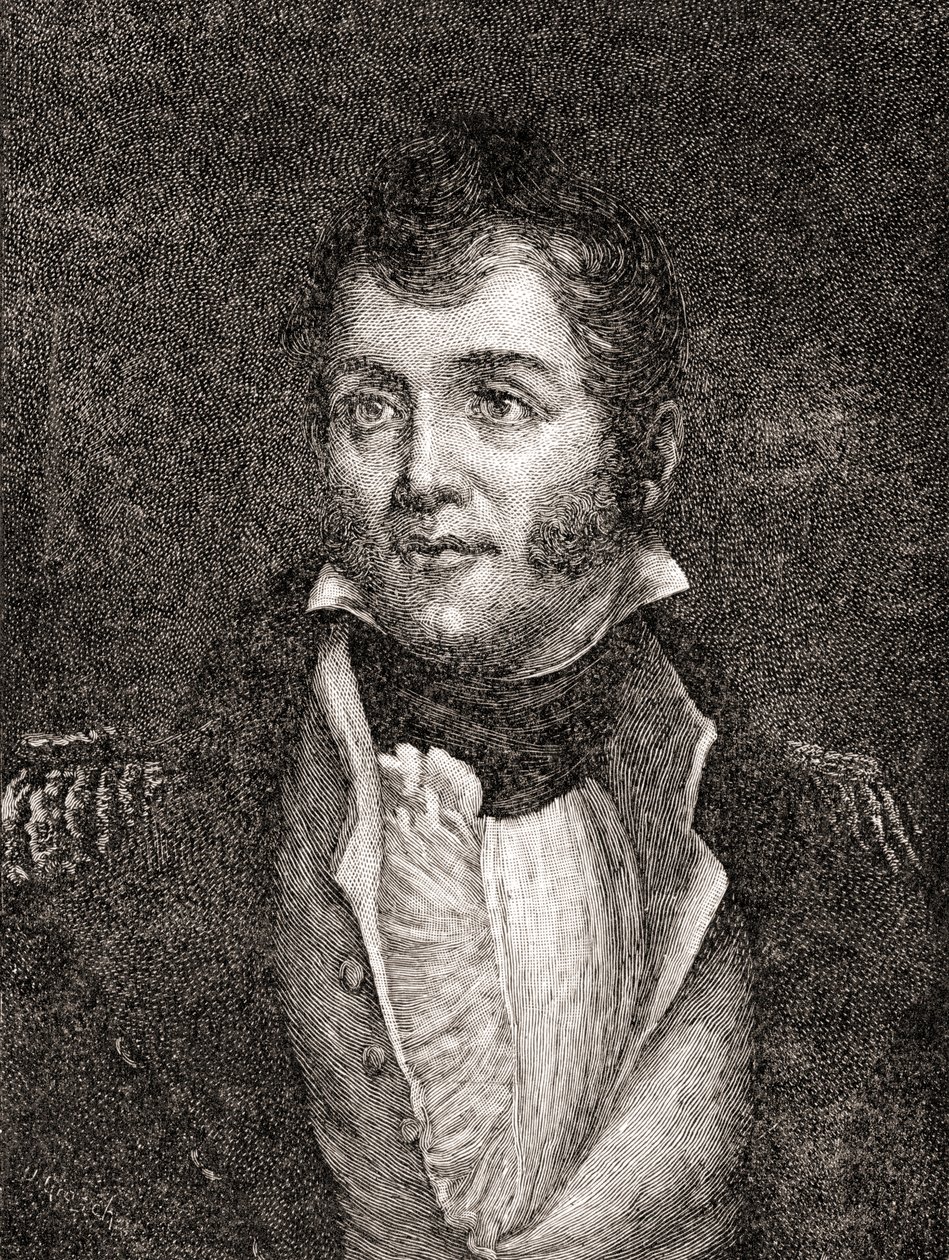 United States Navy Commodore Oliver Hazard Perry, från The History of Our Country, publicerad 1905 (trägravyr) av Oscar Edward Grosch