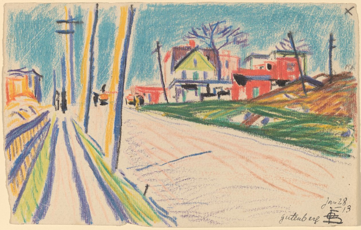 Gata i Bronx av Oscar F. Bluemner