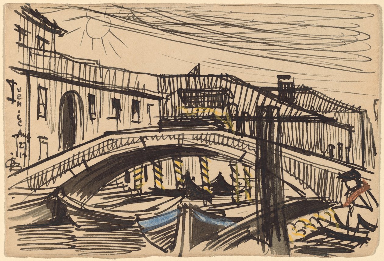 Venedig, båtar av Oscar F. Bluemner