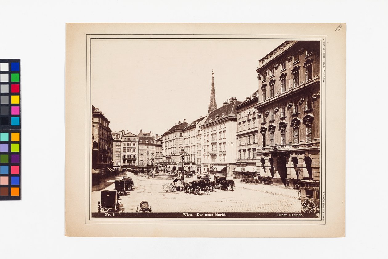 1, Neuer Markt - Översikt - Utsikt mot Stefansdomen av Oscar Kramer