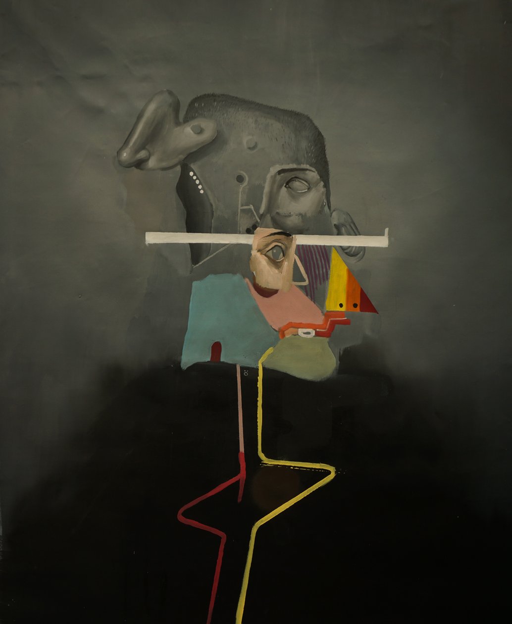 Silly, 2021-2014 (olja på linne) av Oscar Nin