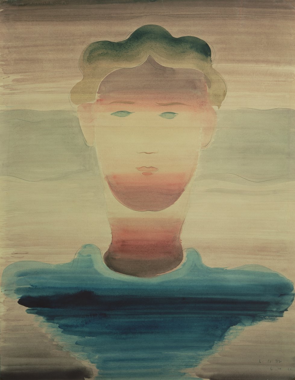 Randigt porträtt, 1932 av Oskar Schlemmer