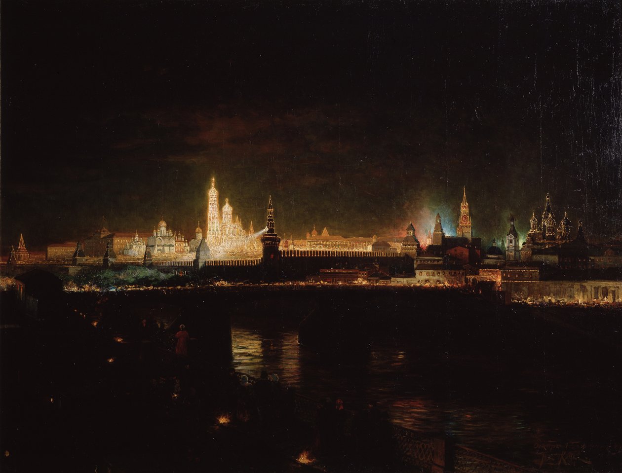 Belysning av Moskvas Kreml, 1883 av Oskar Adolfovich Hofman