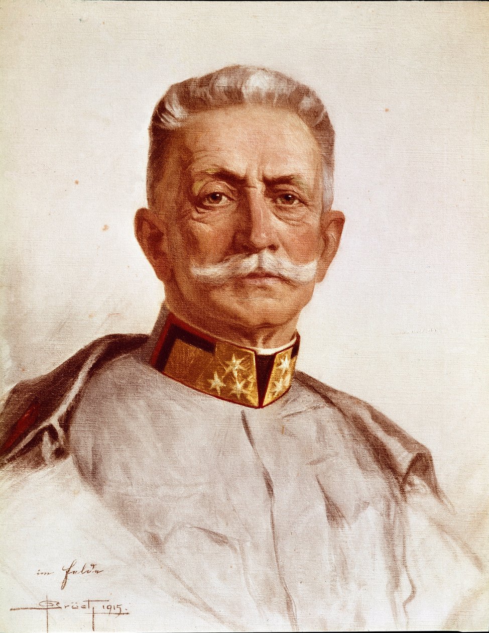 Porträtt av Franz Conrad von Hotzendorf, stabschef för den österrikisk-ungerska armén av Oskar Bruch