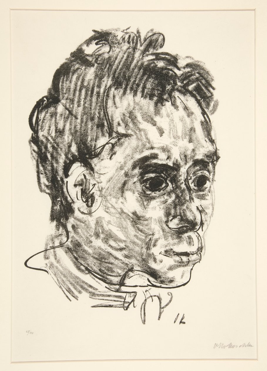 Porträtt av Walter Hasenclever av Oskar Kokoschka