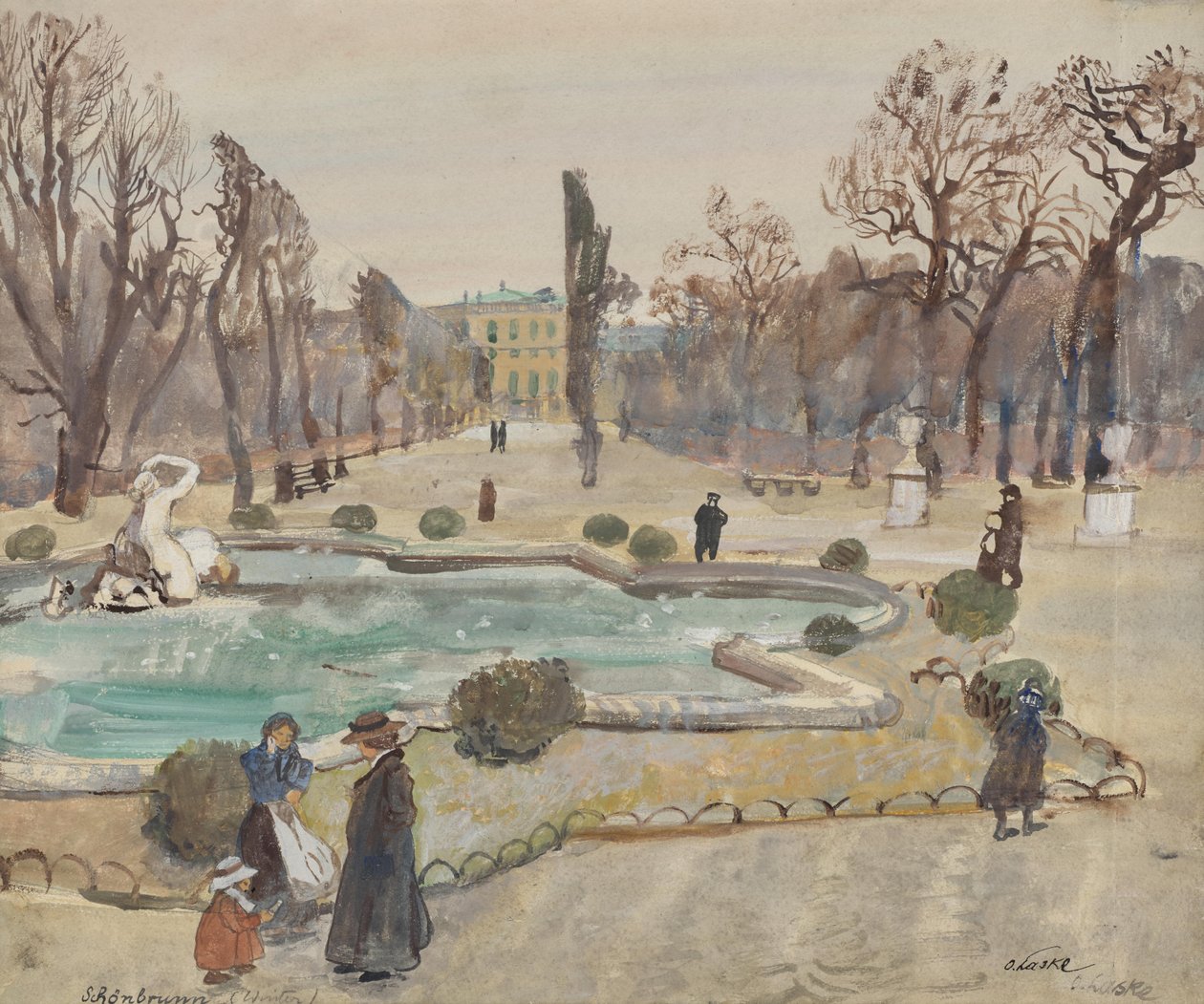 Schönbrunn (vinter) av Oskar Laske