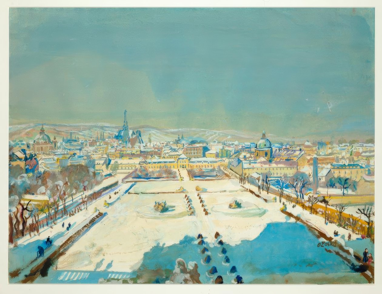 Vinter i Belvedere Garden av Oskar Laske