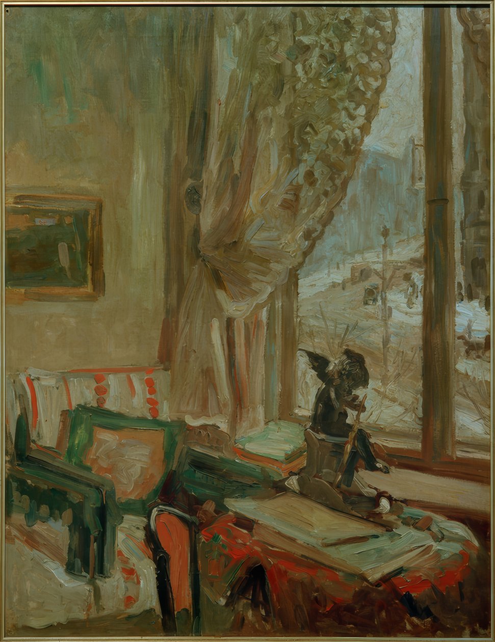Vy över Romanisches Haus, Berlin av Oskar Moll