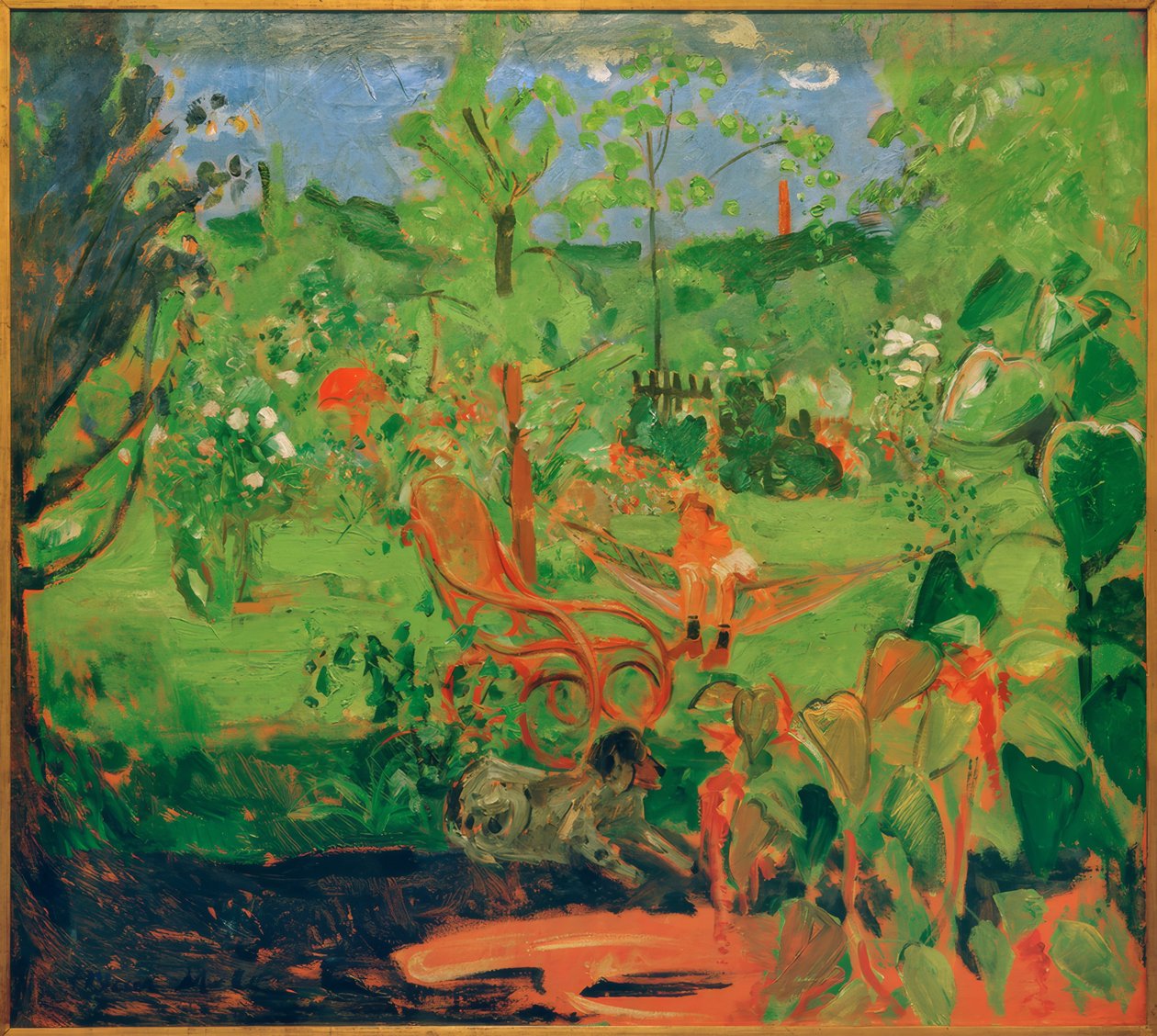Fürstenfeldbruck, trädgårdsbild av Oskar Moll