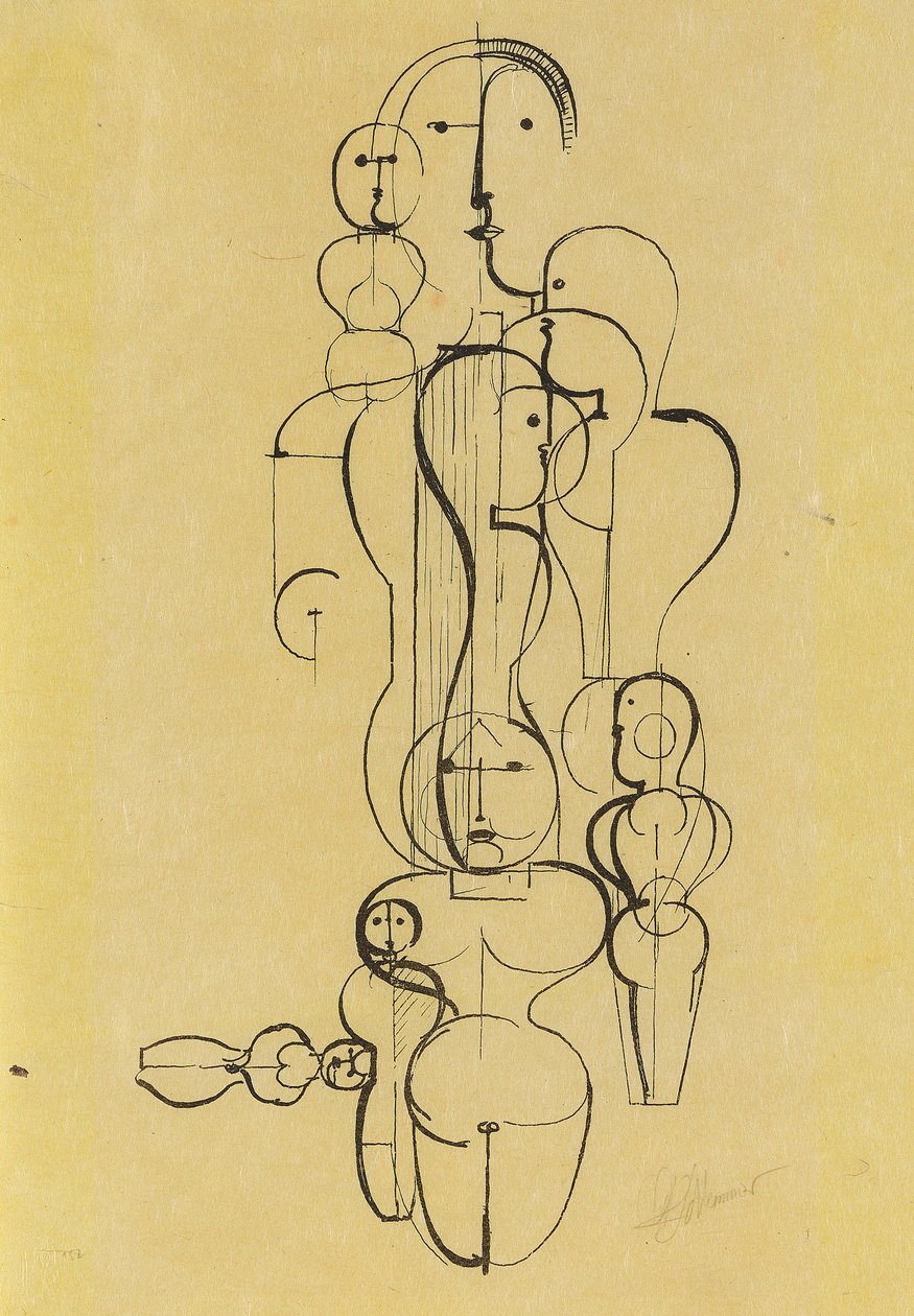 Koncentrisk grupp: Figurplan K1 Koncentrisk grupp: Figurplan K1, 1922. av Oskar Schlemmer