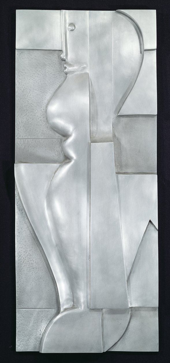 Relief H. Abstrakt figur, 1919 (aluminium) av Oskar Schlemmer