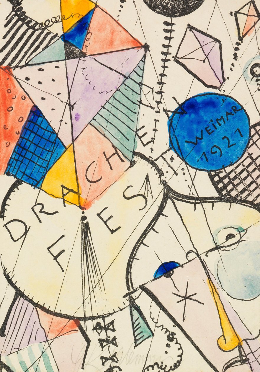 Drakfestivalen, Weimar, 1921. av Oskar Schlemmer